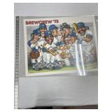 1975 Brewers Mootz Paint Poster