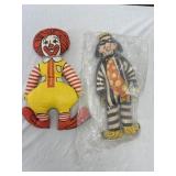 Ronald McDonald and Hamburgler Stuffed Dolls