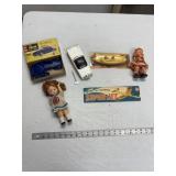 Unbreakable Betty, German Doll and Toy Vehicles