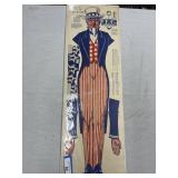 Vintage Paper Craft Pattern Uncle Sam