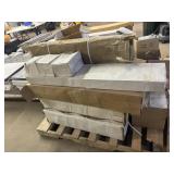 Pallet of White Posts and End Caps