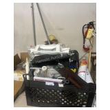 Box of Painting Supplies- Tape, Rollers, Trays an