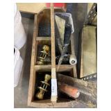 Flat of Door Handles, Nails and Drywall Tools