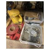 Danger Tape, Assorted Hardware, Bottle of Chalk an