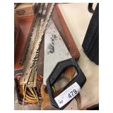 Bow Saw Blades and 2 Hand Saws