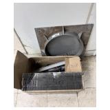 Steel Plate and Box of Misc. Parts