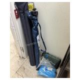 Umbrella, Camp Tarp Stakes and Tarps