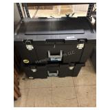 2 Rolling Plastic Totes