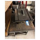 Bench with Grinder and Table Saw