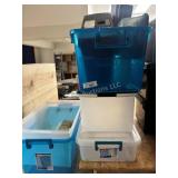 Lot of Plastic Totes - Some no lids