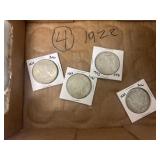 4 1922 Silver Dollars