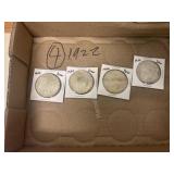 4 1922 Silver Dollars