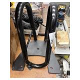 Motorcycle Wheel Chock and Plastic Plate