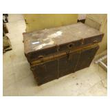 Flat Top Trunk 36in x 20in x 25in H- Poor Conditi