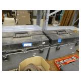 2 Large Plastic Tool Boxes with Contents