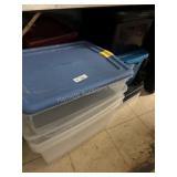 Lot of Assorted Plastic Totes