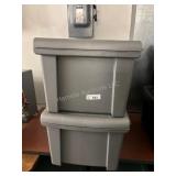 2 Rolling Plastic Totes