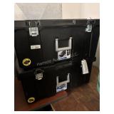 2 Rolling Plastic Totes