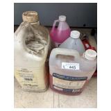 Partial Containers of Oil, Washer Fluid and Antif)