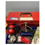 Tool Box with Contents, Mower Parts and Other