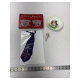 Mickey Mouse Tie, Dish, Figure and Pencil Box