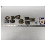 Belt Buckles and Cubs Pin