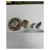 Plate, 2 Asian Figures and Vase