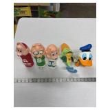 Alvin Soaky Bottles, Donald Duck Toy and Dig Em