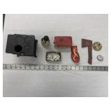 Cast Stove, Mini Tea Set and Other