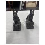 2 Cast Scottie Dog Figures