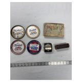 4 Cottage Cheese Lids, Box, Pencil Sharpener and