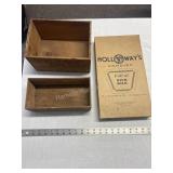 2 Wood Boxes and Candies Box