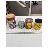 3 Coffee Cans and Oats Box