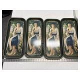 4 Coca-Cola Trays