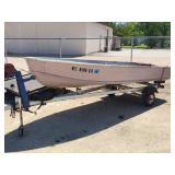 14ft aluminum boat with trailer 1-7/8 ball