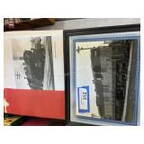 Lot with train pictures and memorabilia