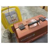 Two fishing items- tackle box & bait bucket