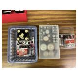Assorted batteries, jewelry boxes and calculators