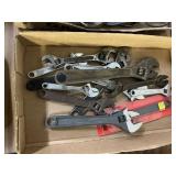Assorted adjustable wrenches