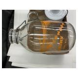 Glass dairy jar and assorted Glassware