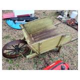 Wooden wheelbarrow