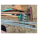 Rakes, garden tool and other