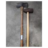 Axe and sledge hammer