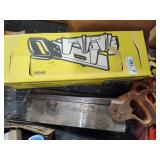 2 hand saws and miter box