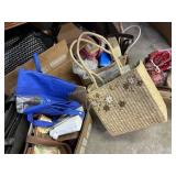 Four boxes purses, bags & wallets