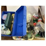 Three containers fishing tackle
