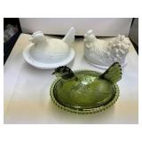 Assorted chicken glassware