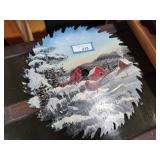 Painted saw blade 15in d