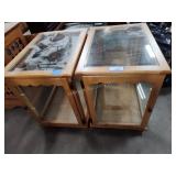 Pair of side table displays