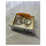 Three rings marked 10k - approximately 7.2 grams